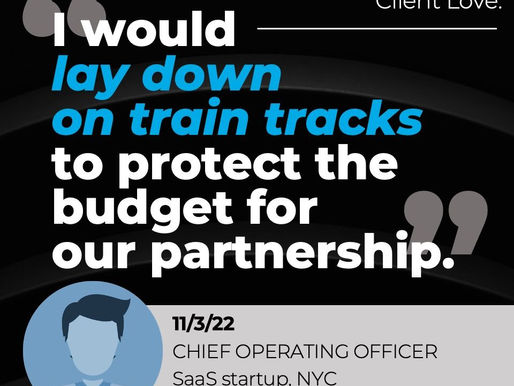 I would "Lay down on train tracks to protect the budget for our partnership"