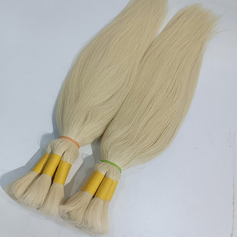 Miniatura: Non-Sewn Blonde human hair