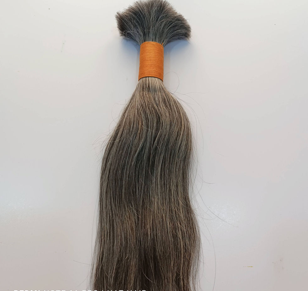 Thumbnail: Non sewn grey human hair extensions