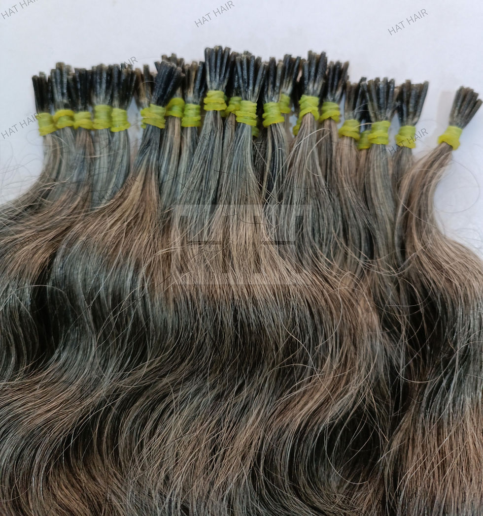 Miniatura: Fusion keratin tips grey human hair