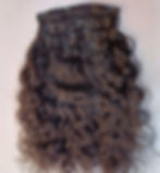Indian curly human hair clip in extensions