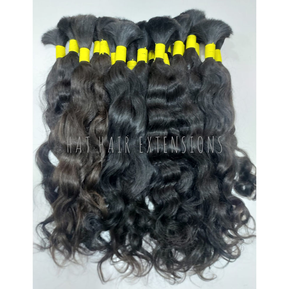 Thumbnail: Indian Wavy bulk human hair  Extensions