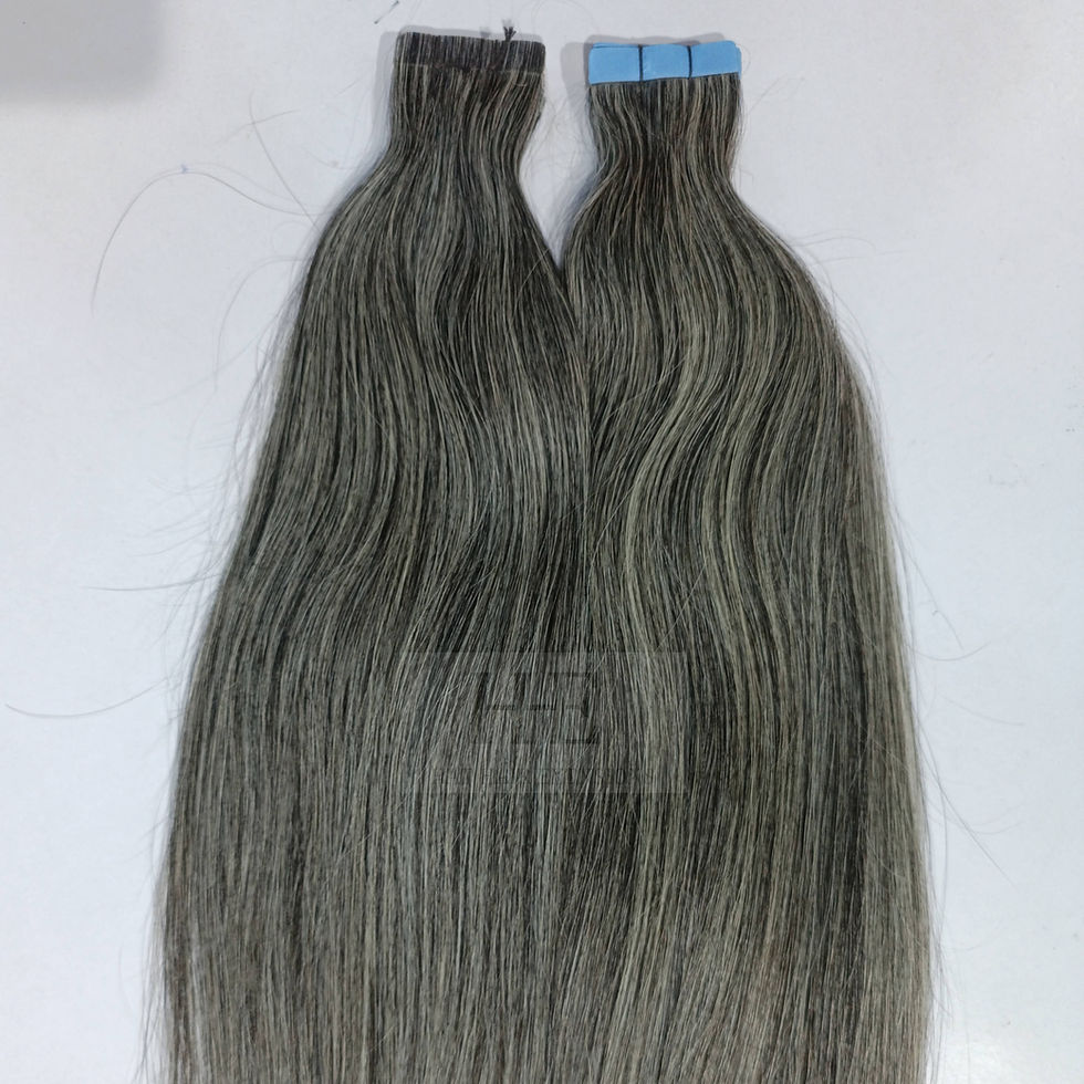 Thumbnail: raw indian grey human hair extensions