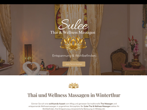 Neue Homepage von Sulee Thai Wellness Massagen in Winterthur. Jetzt einfach online buchen.