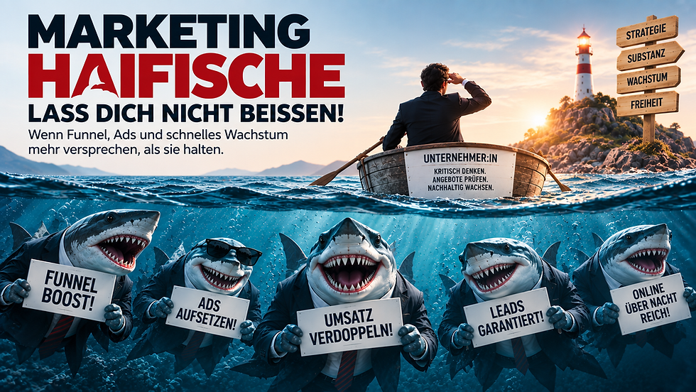 Vorsicht vor Haifischen im Marketing-Meer