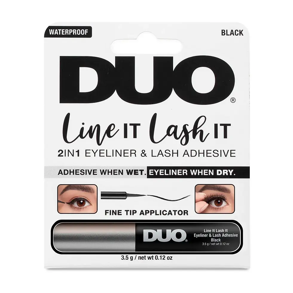 eyeliner and lash adhesive