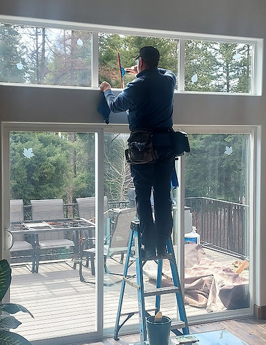 cleaning interior sliding glass door