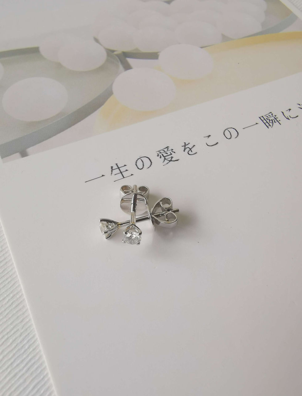 Thumbnail: Martini style diamond studs (18K - 0.23ct, 3mm each) 