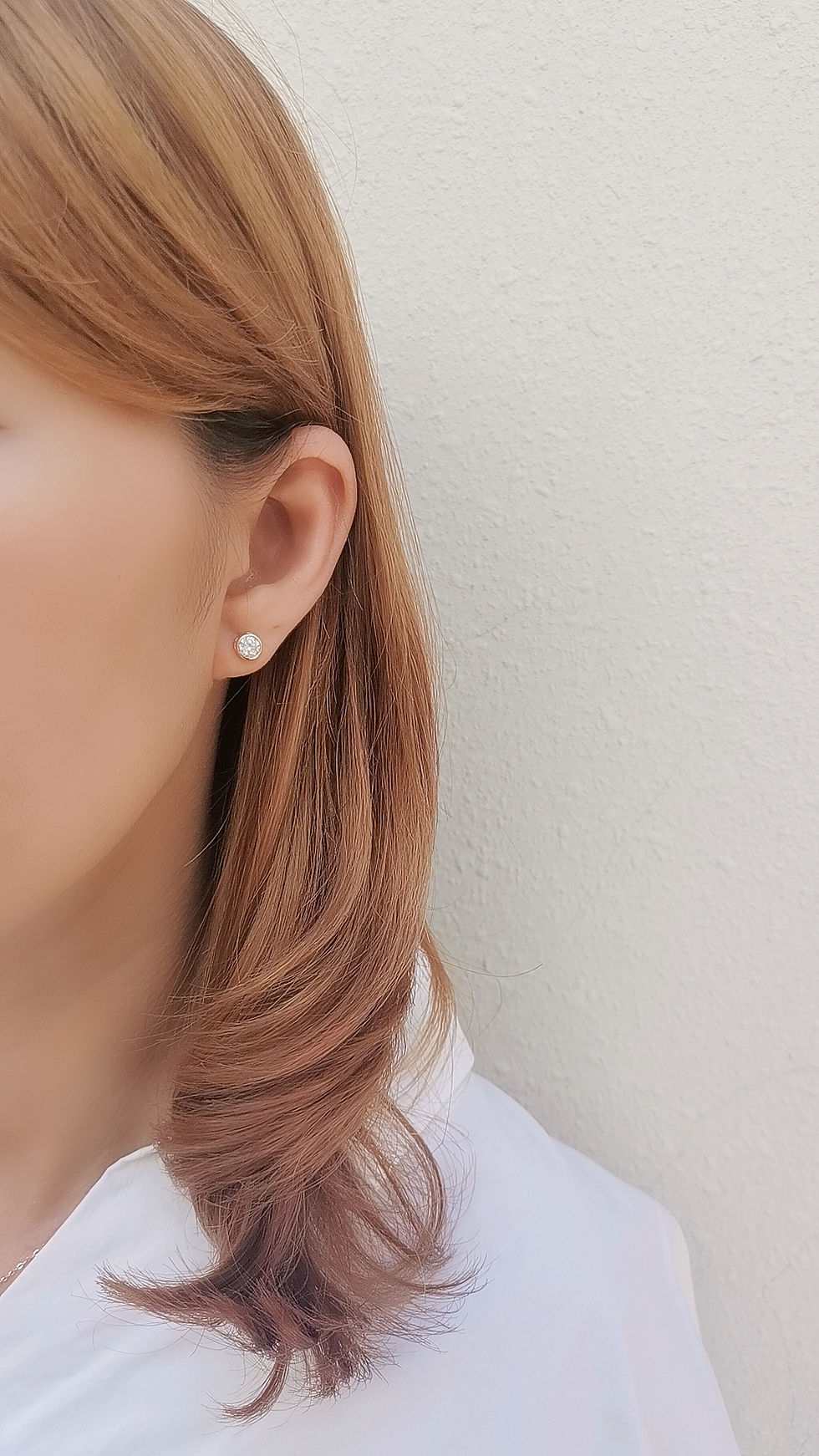 Thumbnail: Classic solitaire necklace and earring set (Rose Gold Plated) 
