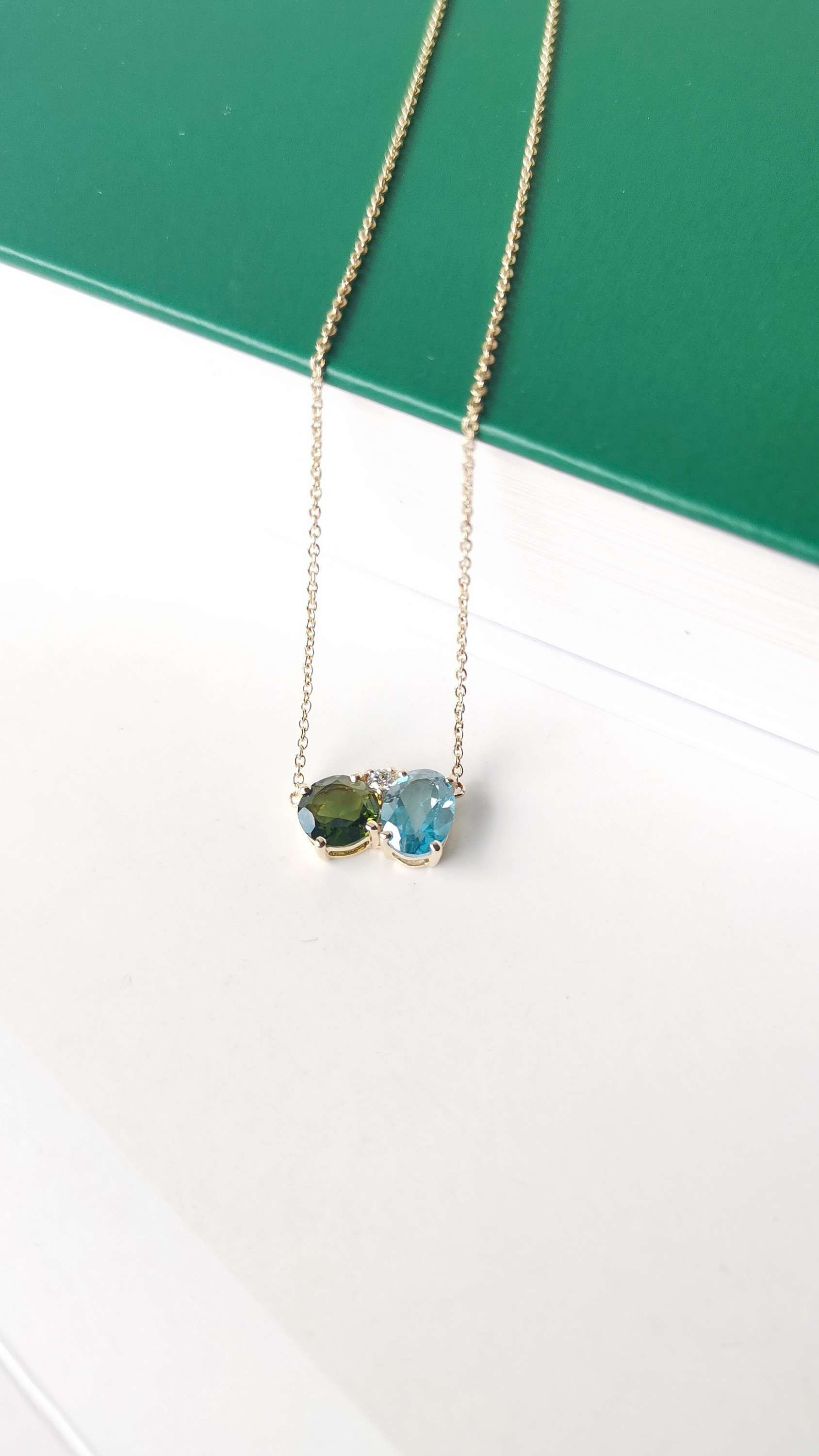 HARMONY (Blue Topaz, Green Tourmaline & Diamond) 