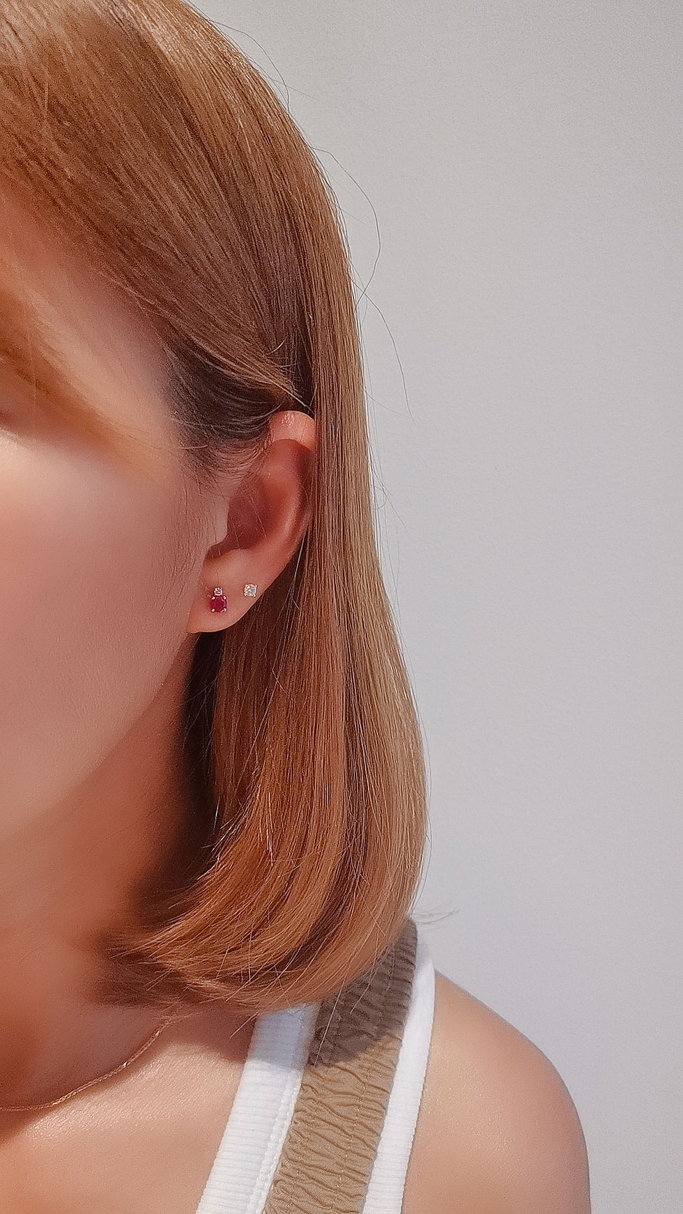 Thumbnail: Ruby and diamond studs