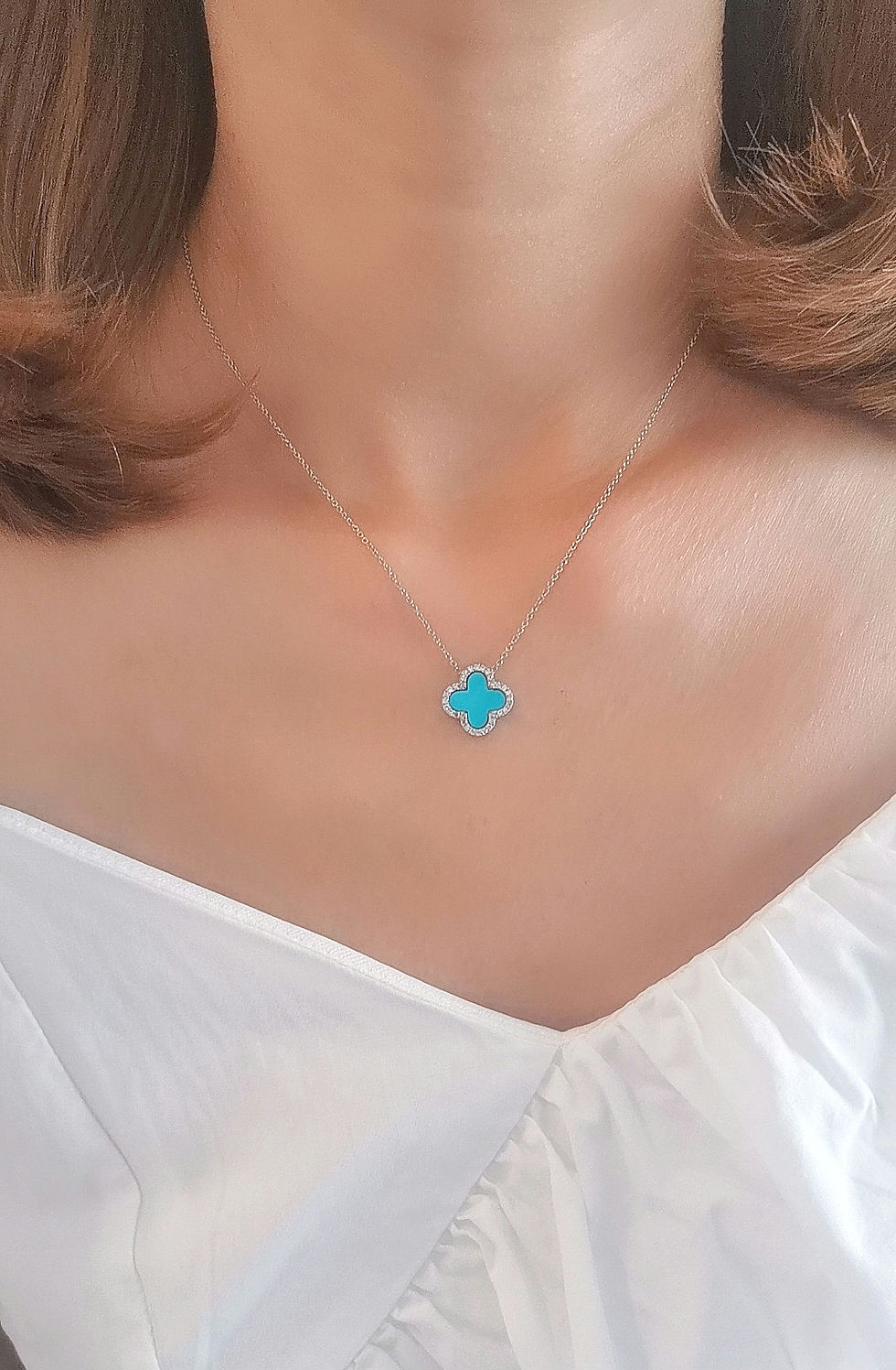 Thumbnail: Turquoise Diamond necklace