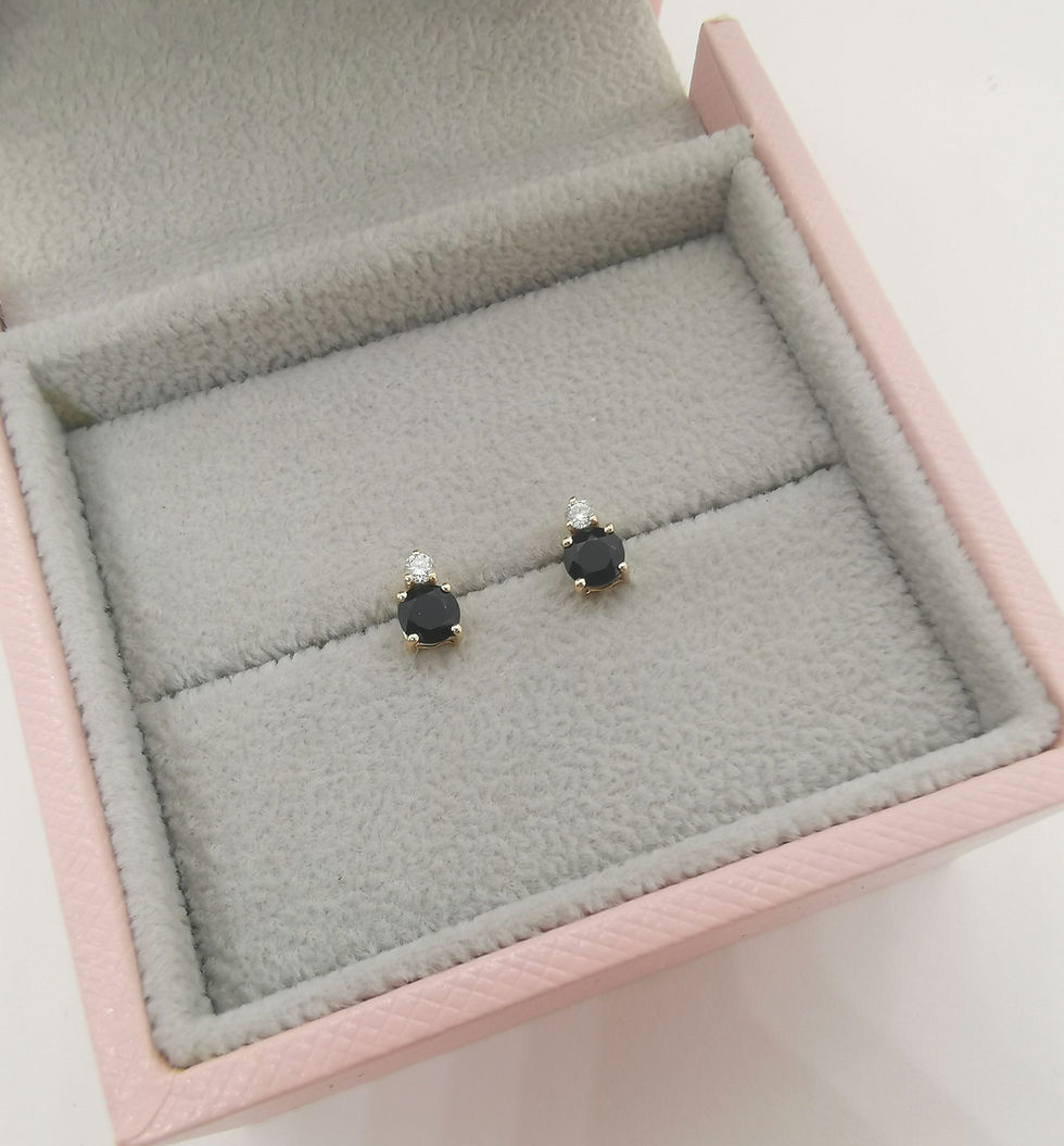 Thumbnail: Onyx and Diamond studs