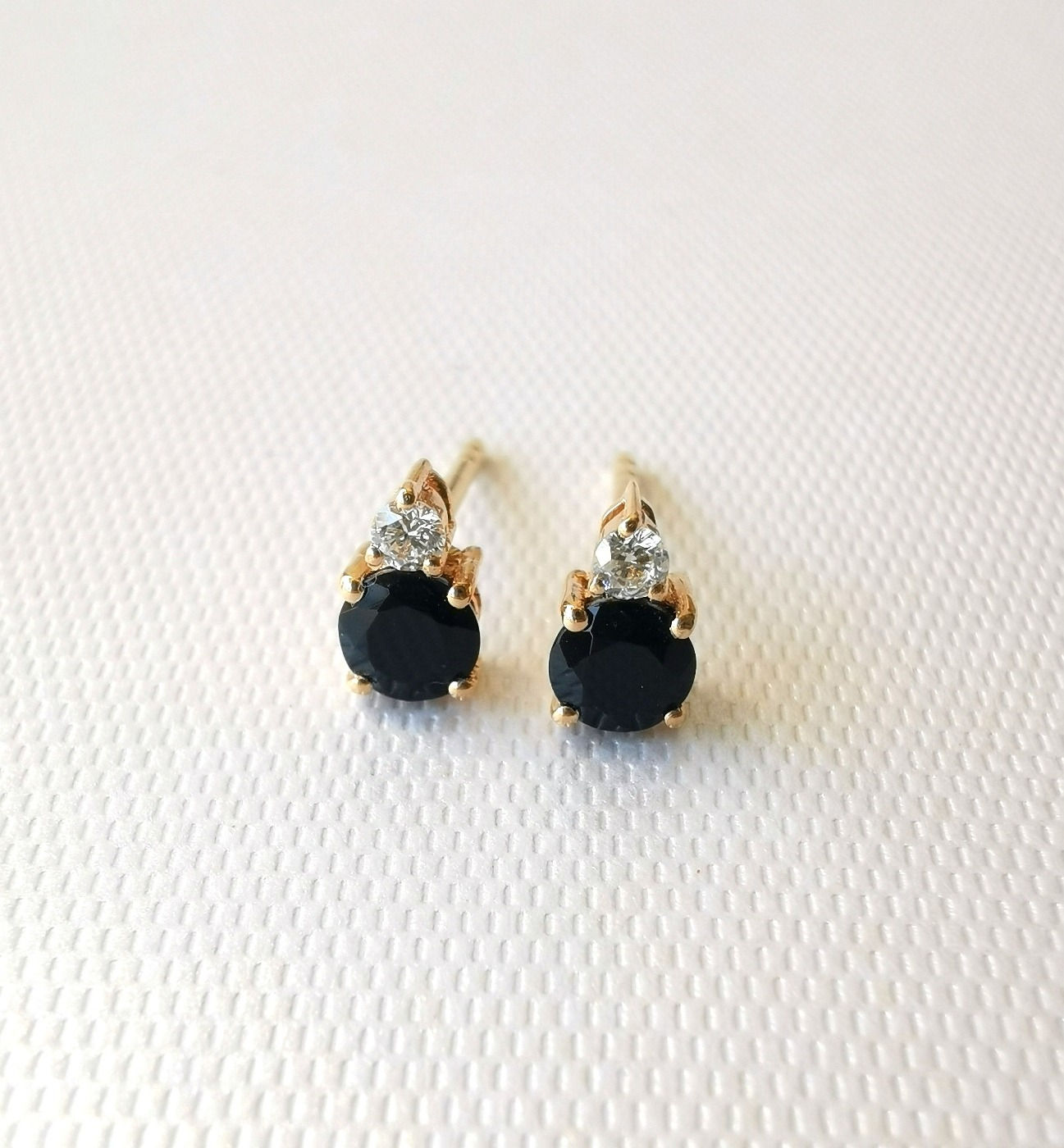 Onyx and Diamond studs