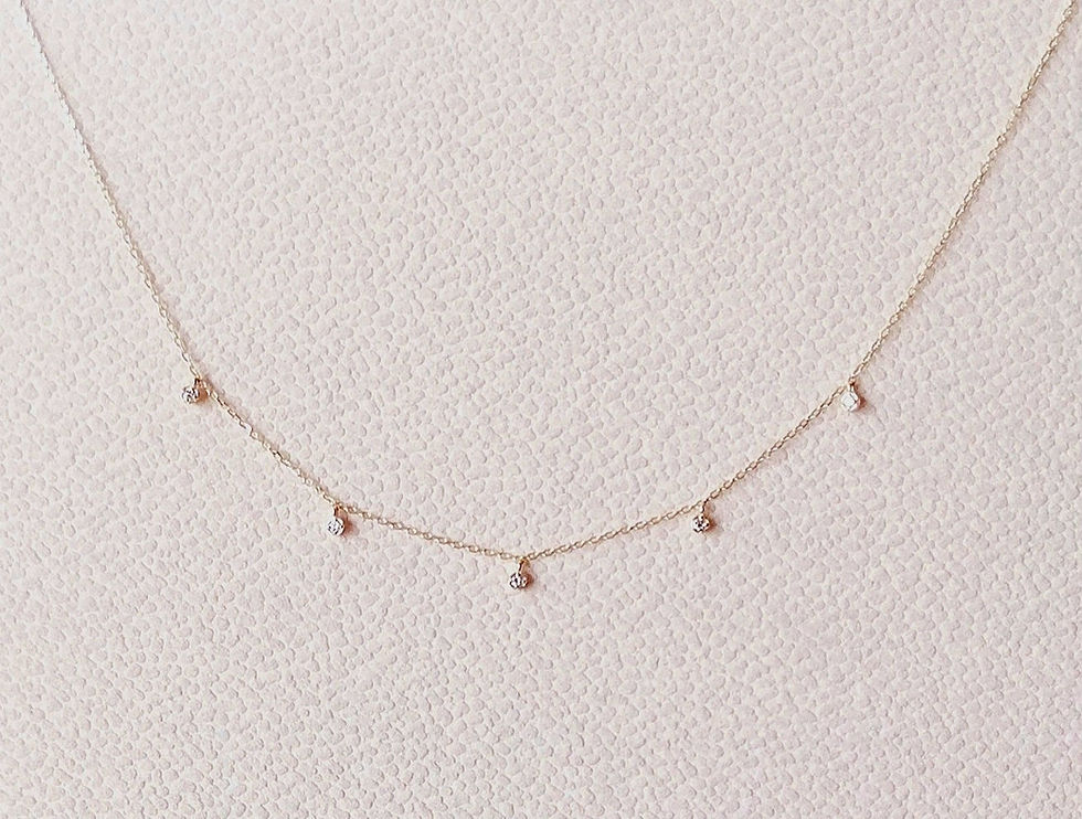Thumbnail: Mini fairy lights diamond necklace 