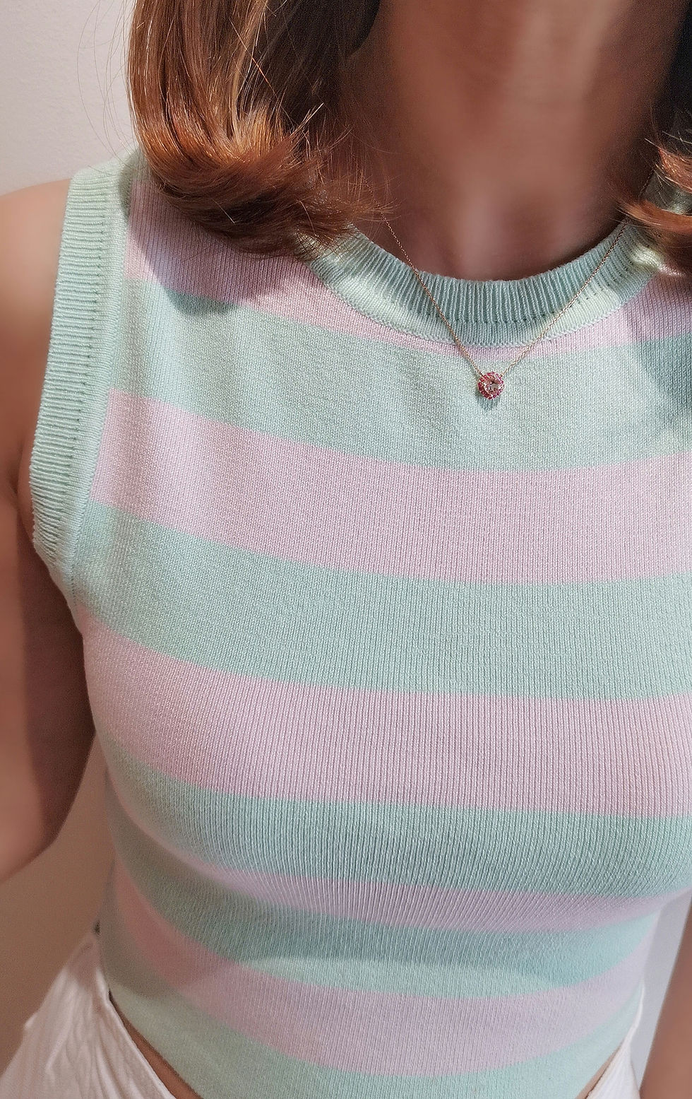 Thumbnail: Cushion cut Morganite and Pink Sapphire necklace