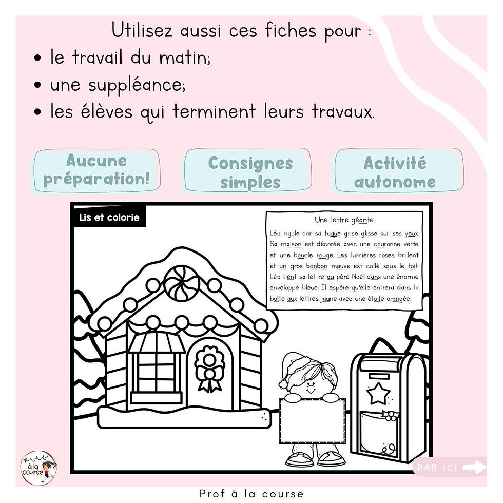Miniature : Lecture Lis et colorie Noël