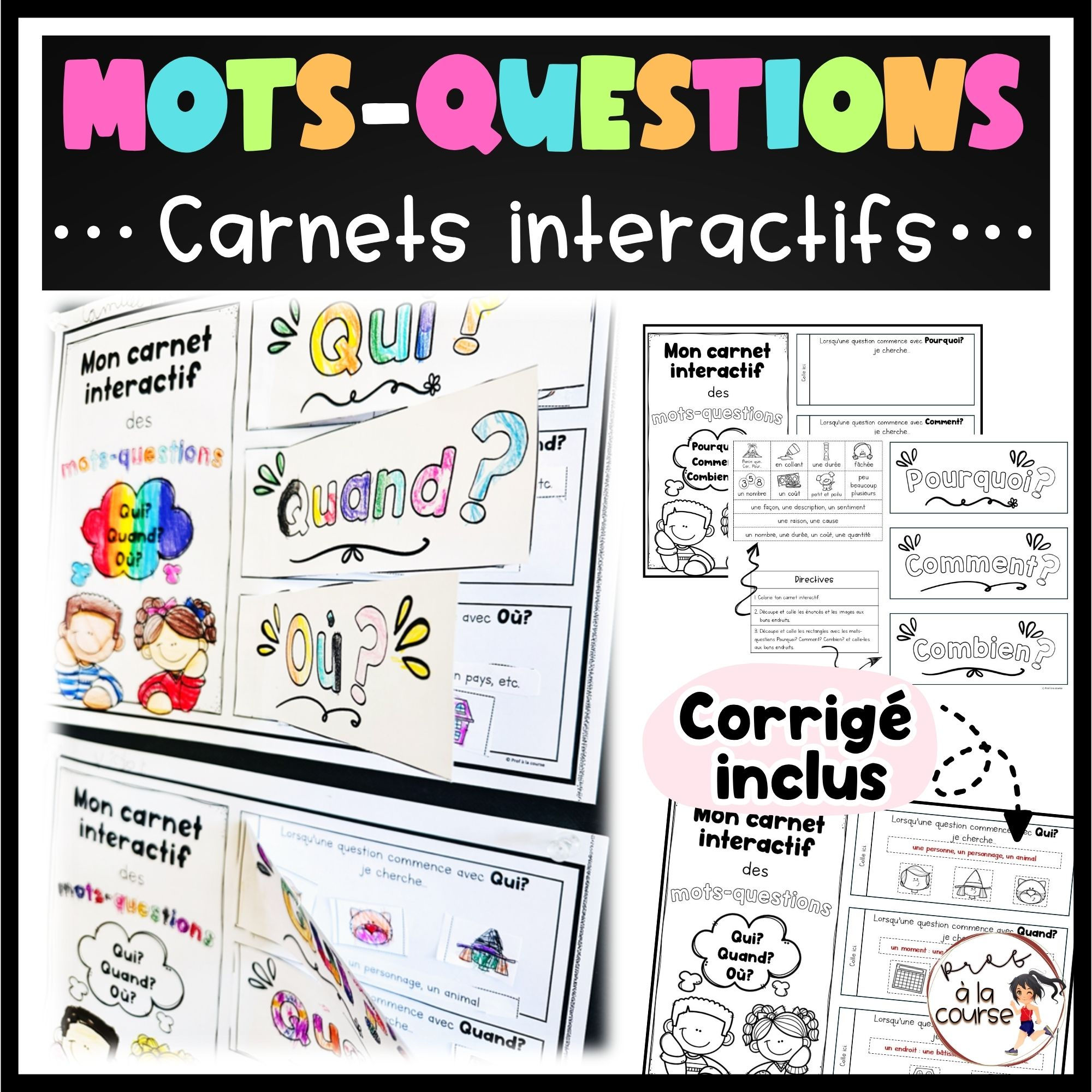 Mots-questions carnets interactifs à fabriquer