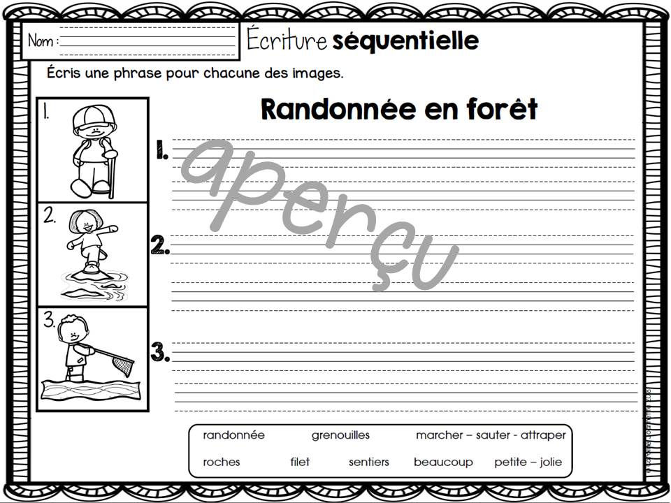 Miniature : Écriture et lecture séquentielles Printemps