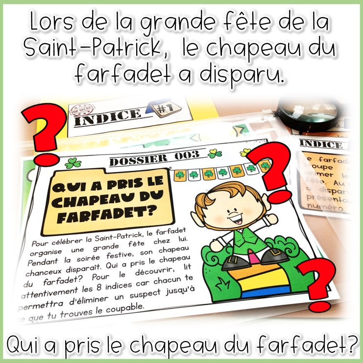 Miniature : Atelier de lecture avec inférences Saint-Patrick