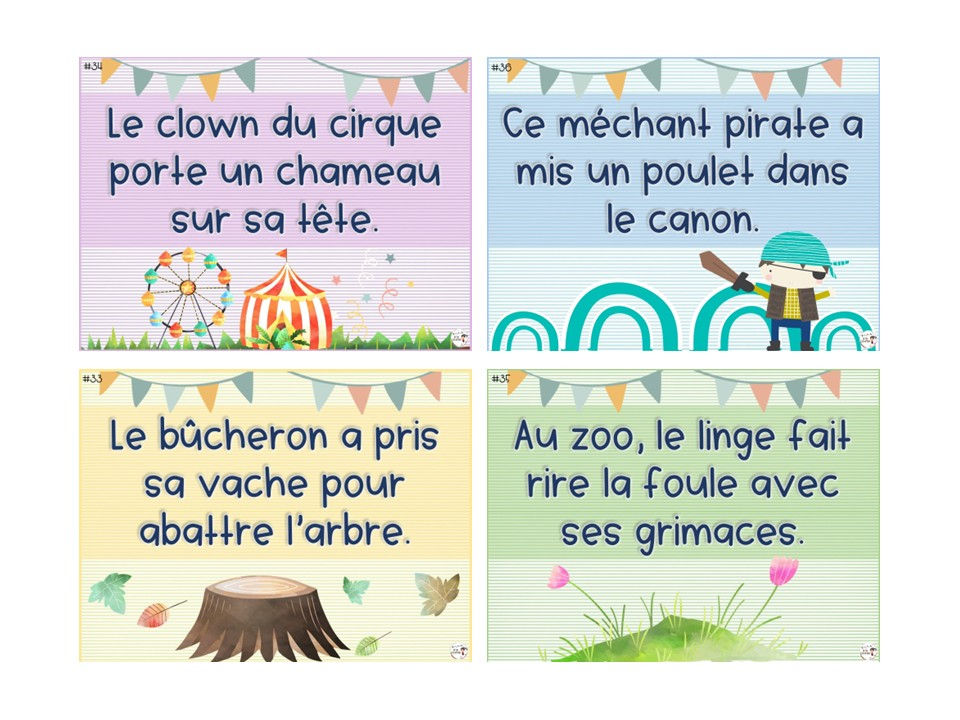 Miniature : Lecture de phrases simples et drôles