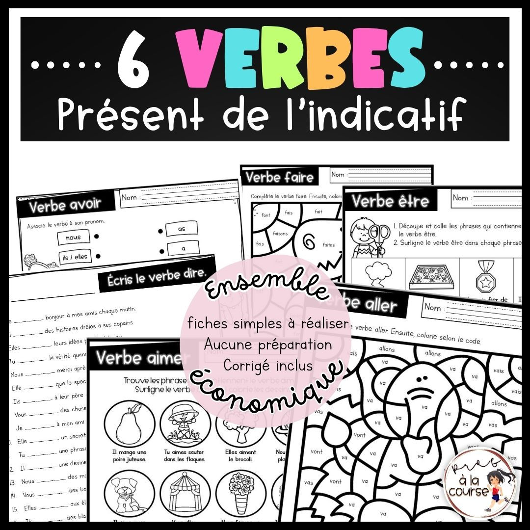 Ensemble de 6 verbes