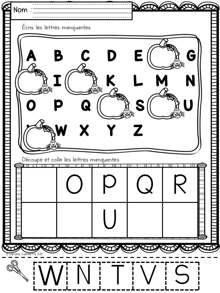 Miniature : L'ordre alphabétique Automne et Halloween