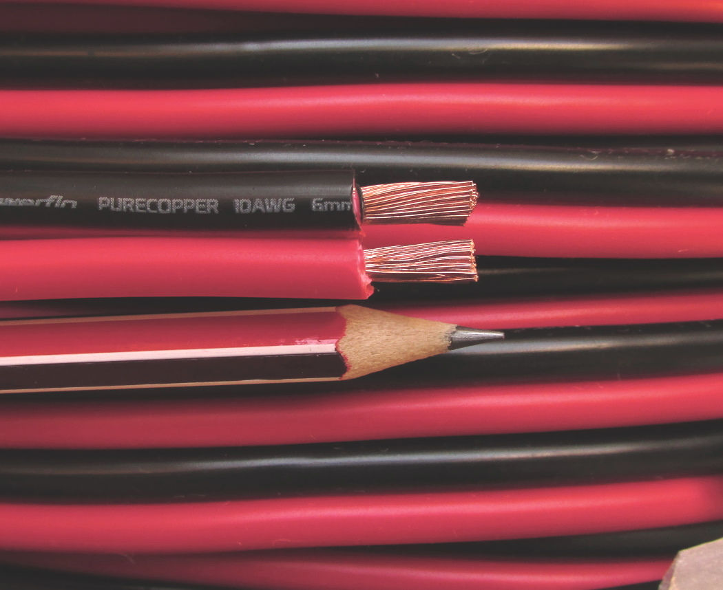 10AWG Twin Core, 60 Amp, 6mmsq, Pure Copper, Red+Black