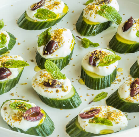 Cucumber & Labneh Bites