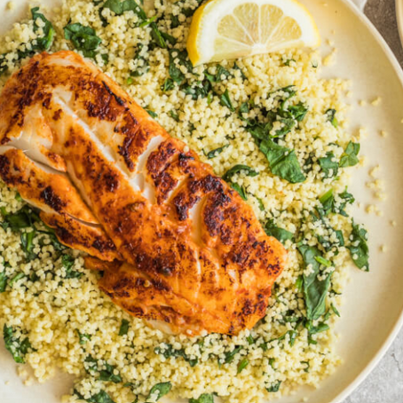 Spicy Harissa Cod & Couscous