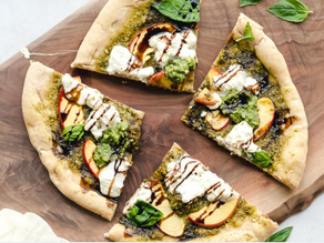 Pesto & Nectarine Pizza