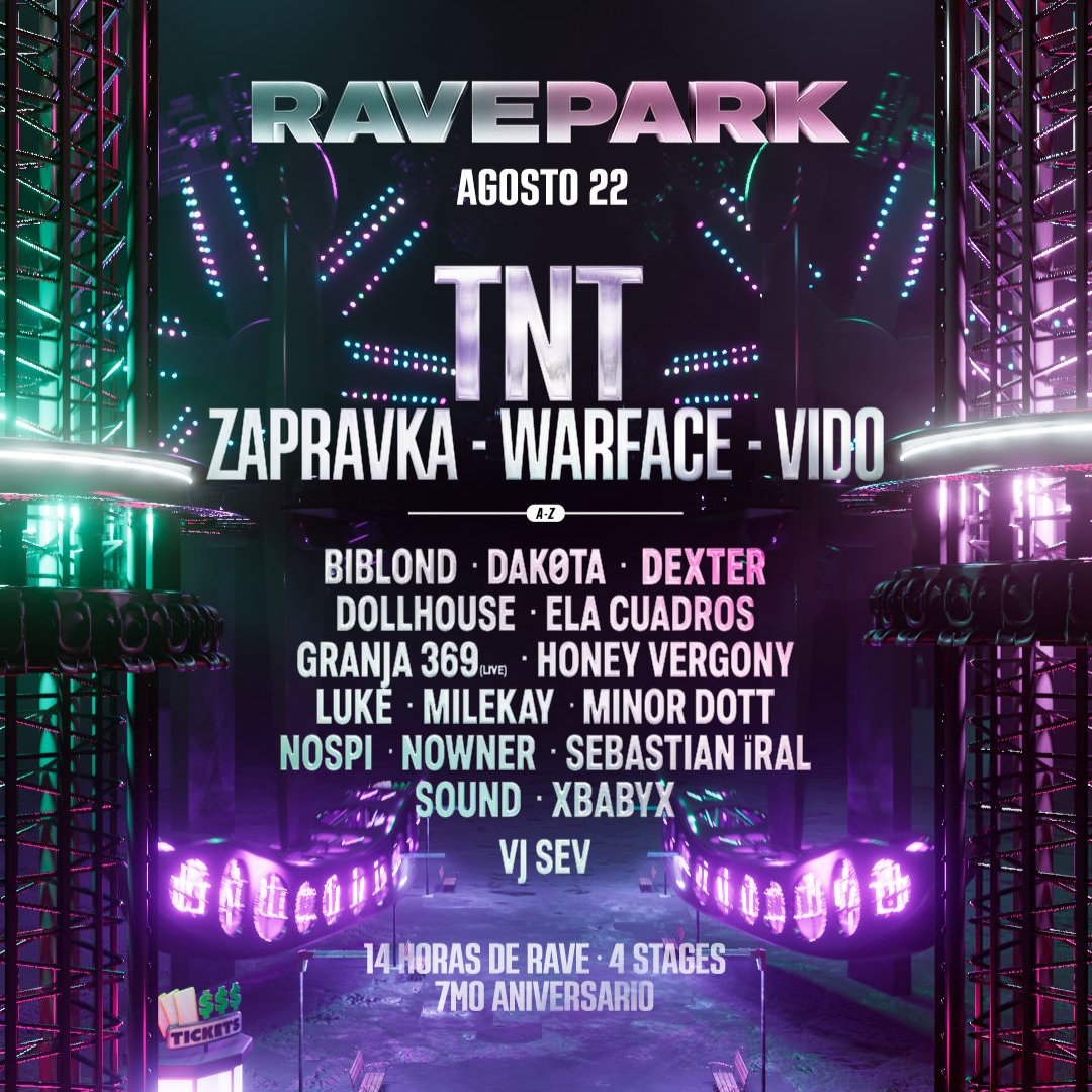 Sensor presenta Rave Park: TNT, Zapravka, Warface, Vido