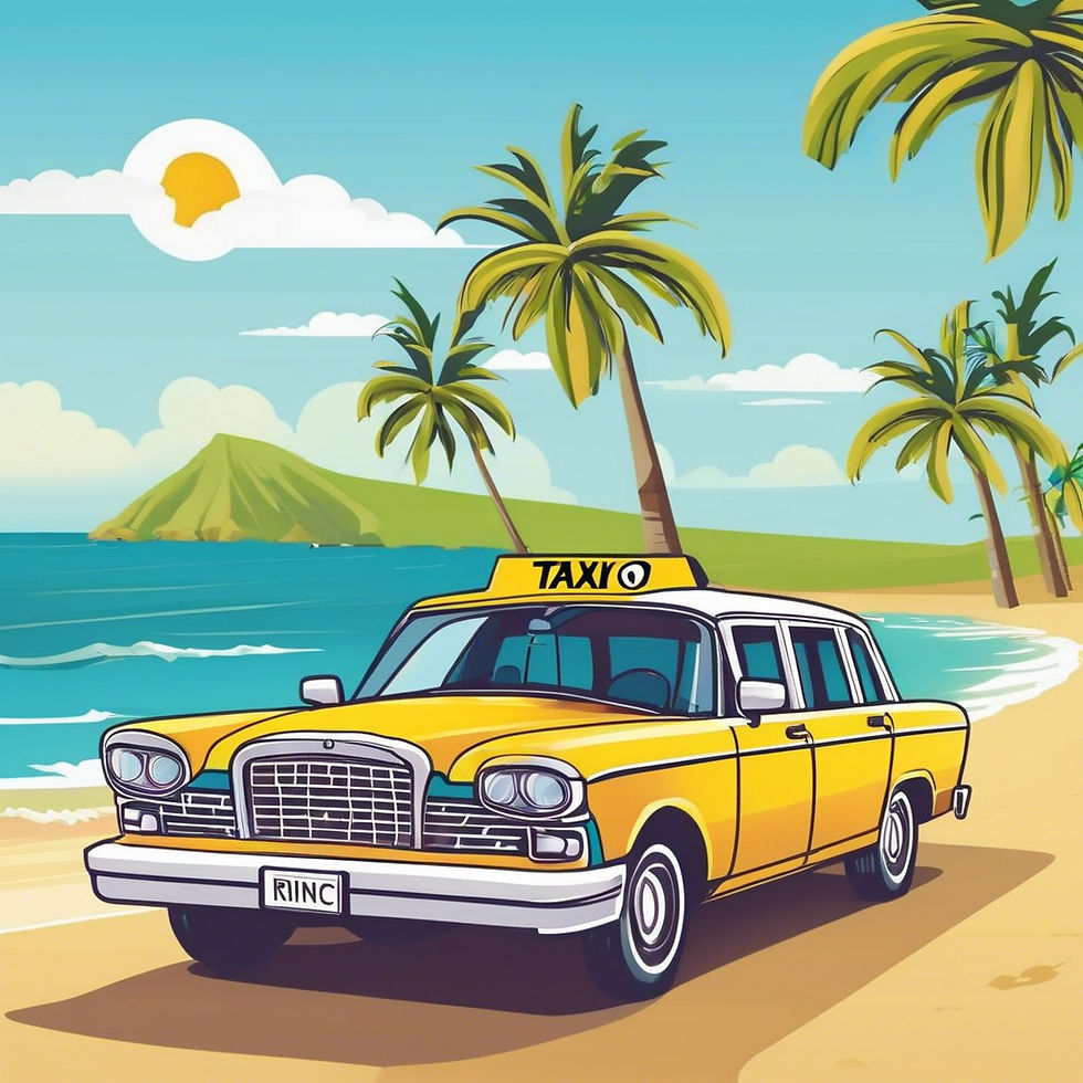 logo for Taxi From Condado to Rincón – $170 Each Way with a full-on beach vibe, bright co