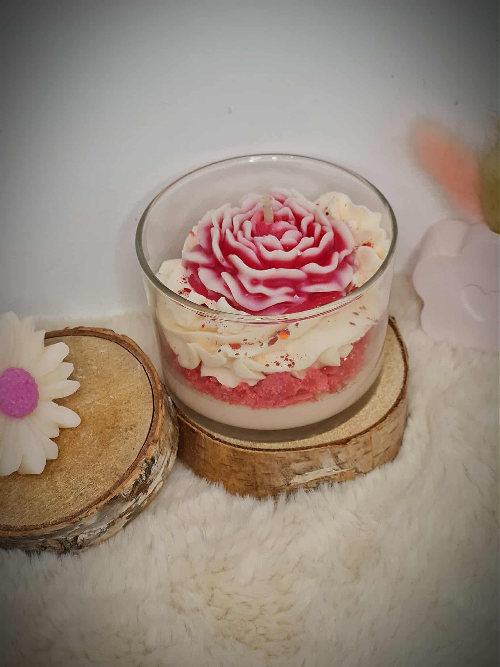 Bougie gourmande senteur "Pomme d'amour"