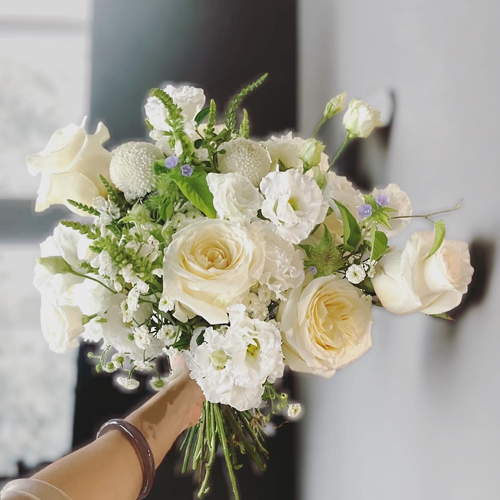縮圖：白綠系捧花
