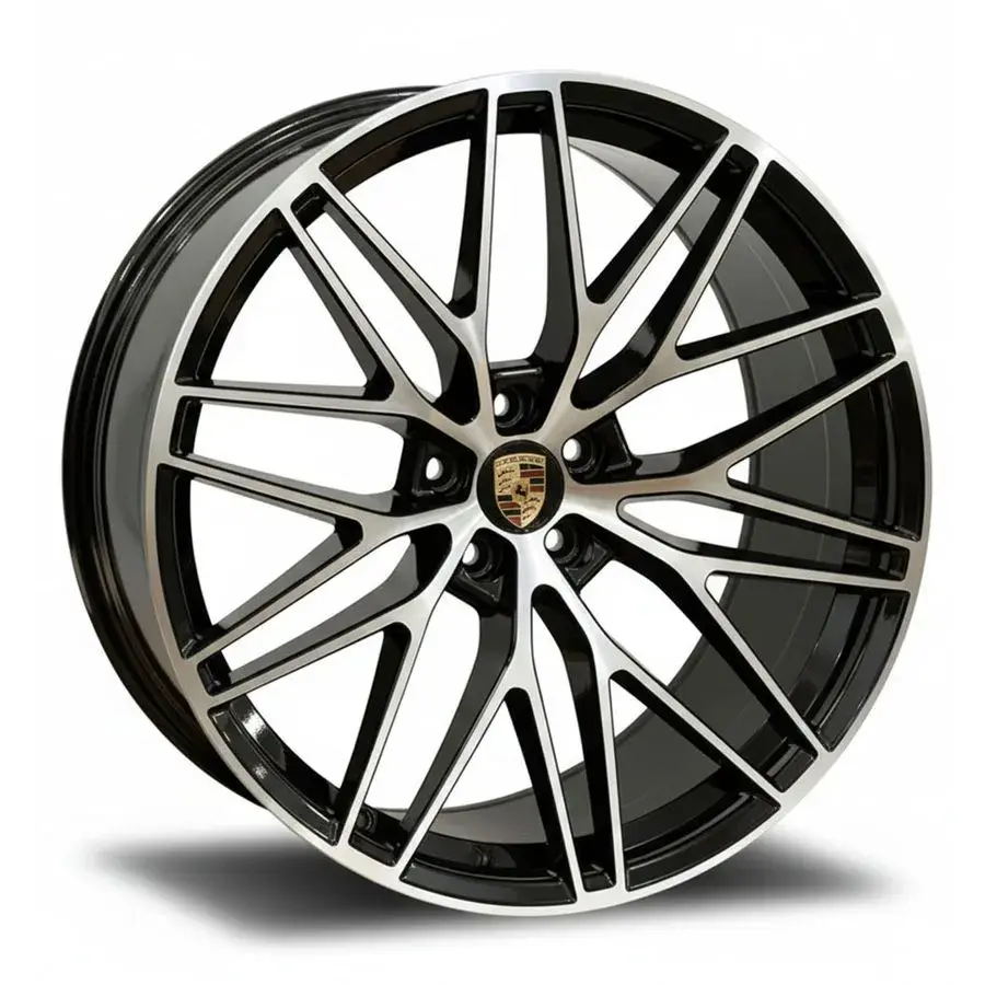 Jogo Roda Porsche Macan Aro 20 - Preta Diamantada - 5x112