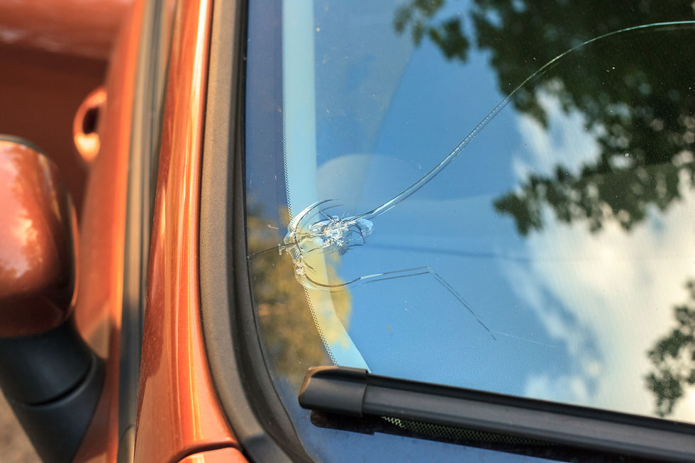 cracked windscreen
