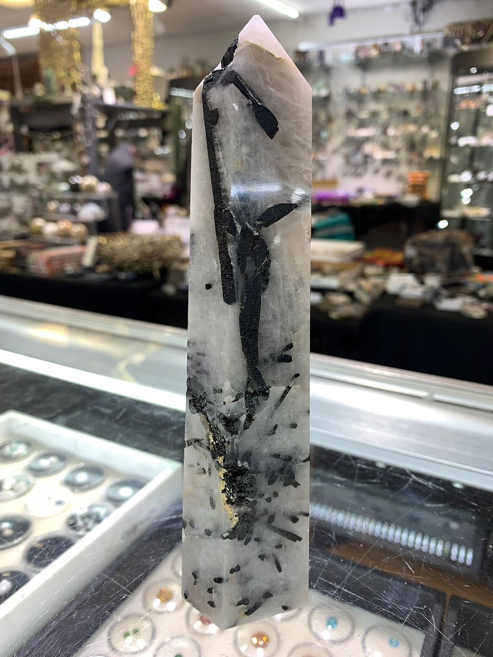 Thumbnail: Black Tourmilated Quartz Tower