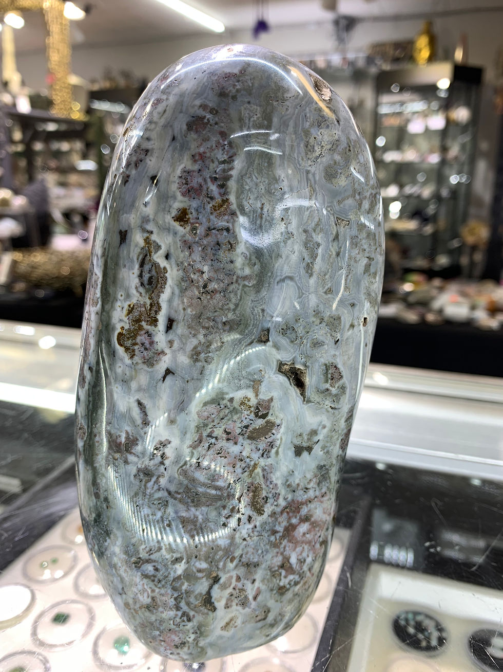 Thumbnail: Orbicular Sea Type Jasper Polished Freeform