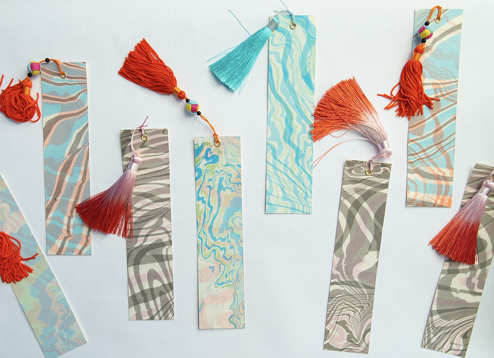 Thumbnail: Suminagashi Bookmark | Seaglass