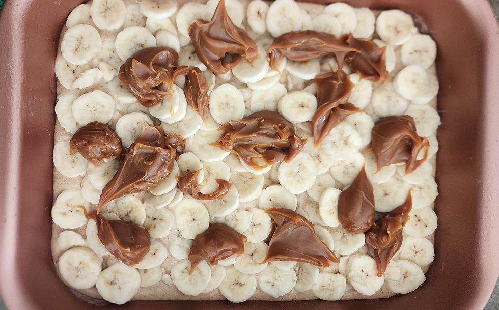 Cuca de Banana e Doce de Leite