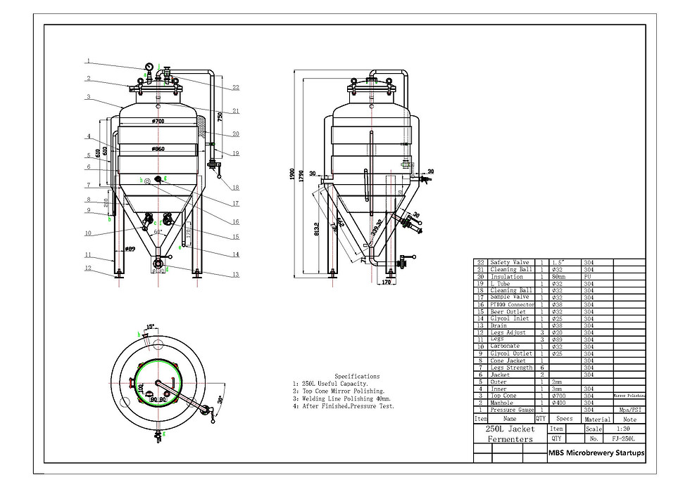 サムネイル： 250L FERMENTATION TANK＜発酵タンク 250L＞