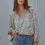Thumbnail: Animal Print Satin Long Sleeve
