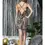 Thumbnail: Mini Metallic Slip Dress with Cowl Neckline