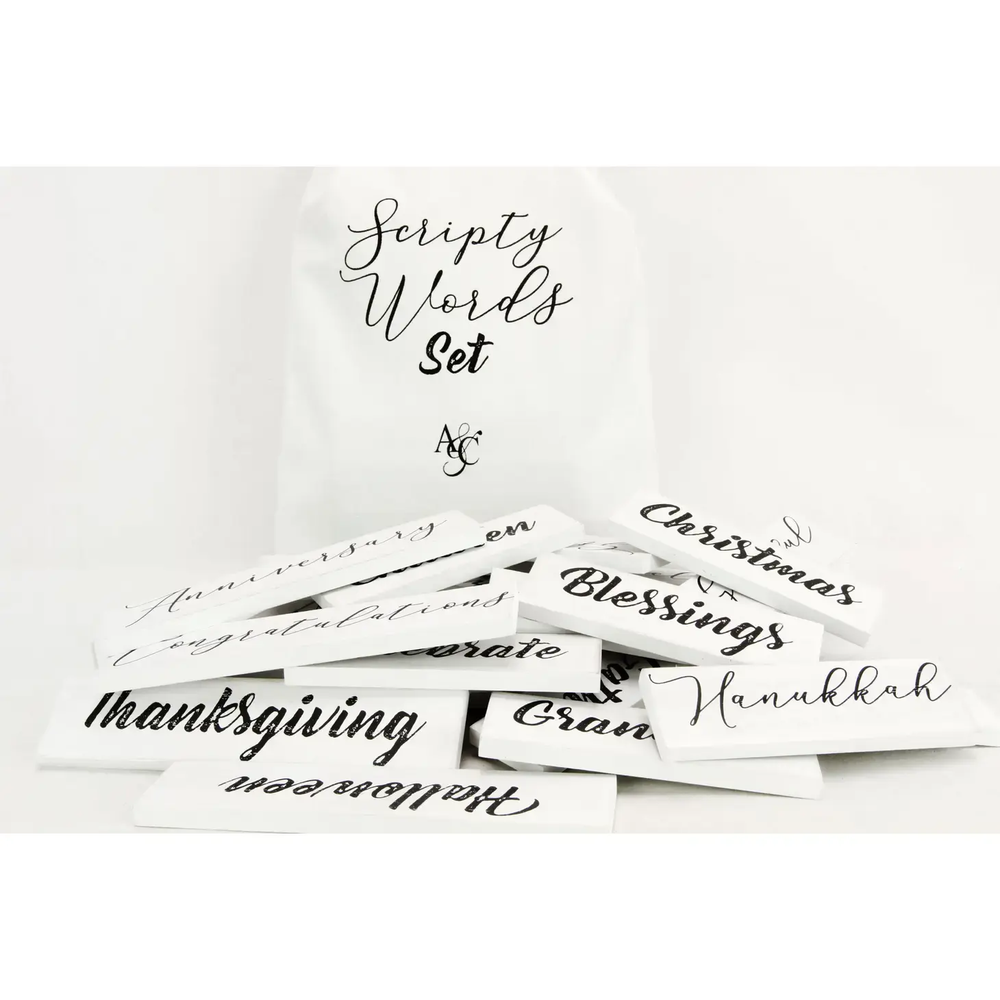 38 pcs bag 8x1.75 SCRIPTY WORDS Letterboard words
