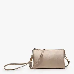 Thumbnail: Jen & Co. | Solid Riley Monogrammable 3 Compartment Crossbody/Wristlet