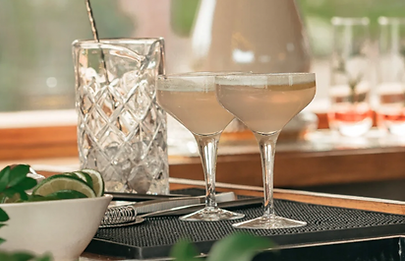 Professional bartender preparing handcrafted cocktails