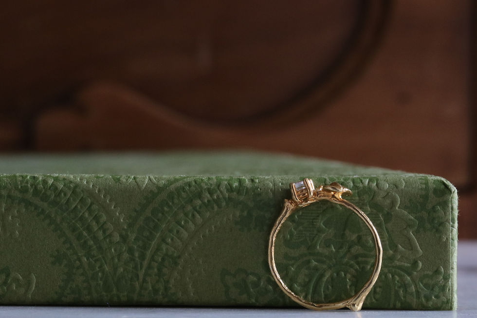 Miniatura: Anillo de compromiso con hojas: boho & romántico