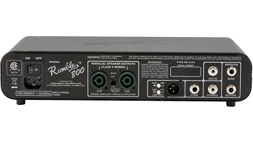 Thumbnail: Rumble 800 - 800W Bass Amp Head Black - Fender