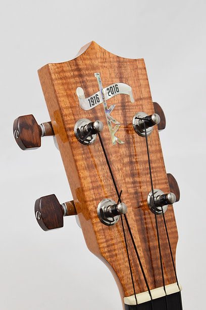 Thumbnail: HF-3D-100TH 100th Anniversary Deluxe Curly Hawaiian Koa Tenor Ukulele : Kamaka